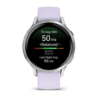 Garmin Venu 4 41mm Silver with Periwinkle Silicone Band – 2. kép