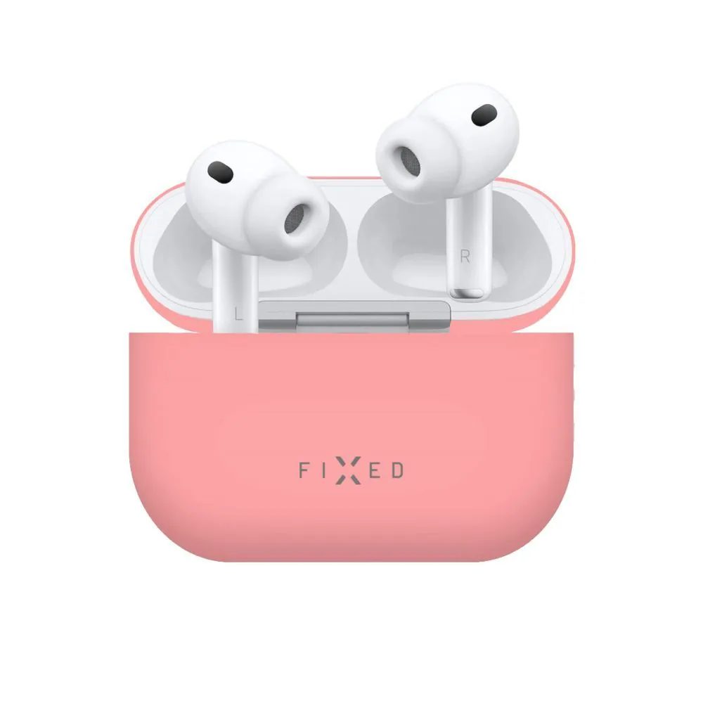 FIXED Ultravékony szilikon tok Apple Airpods Pro 3-hoz, rózsaszín – 2. kép