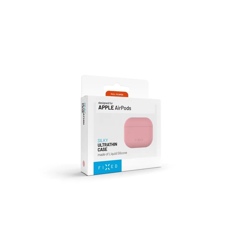 FIXED Ultravékony szilikon tok Apple Airpods Pro 3-hoz, rózsaszín – 4. kép