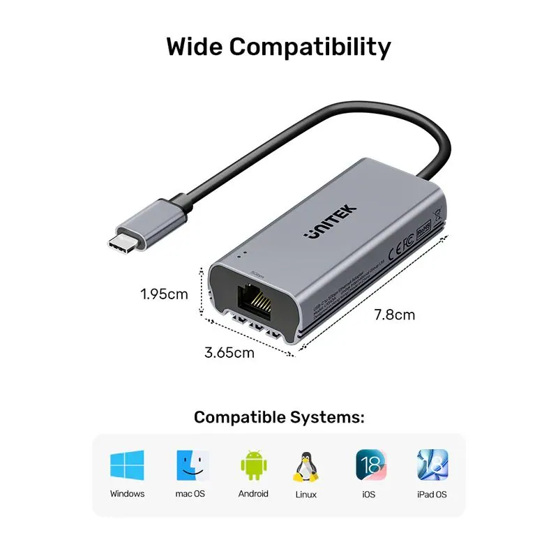 Unitek USB-C to 5Gbps Ethernet Adapter – 3. kép