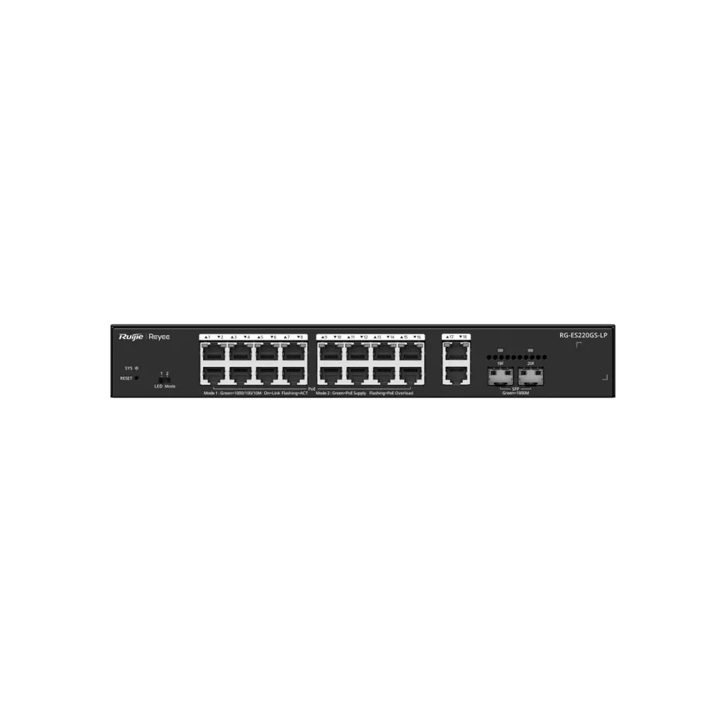 Reyee RG-ES220GS-LP 20-Port Gigabit Smart Cloud Managed PoE Switch – 4. kép