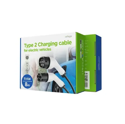 Gembird Type 2 16A 3-phase Charging cable 8m Black – 2. kép