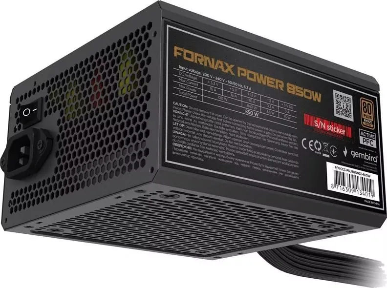 Gembird 850W 80+ Bronze CCC-PSUBRONZE-850W OEM – 5. kép