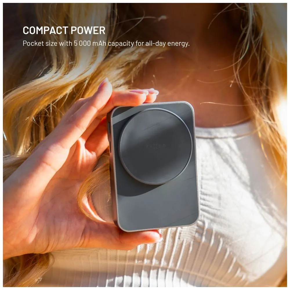 FIXED MagZen 5 5000mAh PowerBank állvánnyal szürke – 9. kép