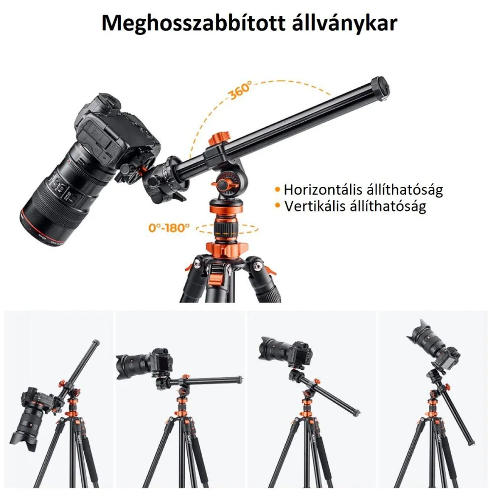 K&F Concept elforgatható univerzális középoszlop, állványokhoz – 2. kép