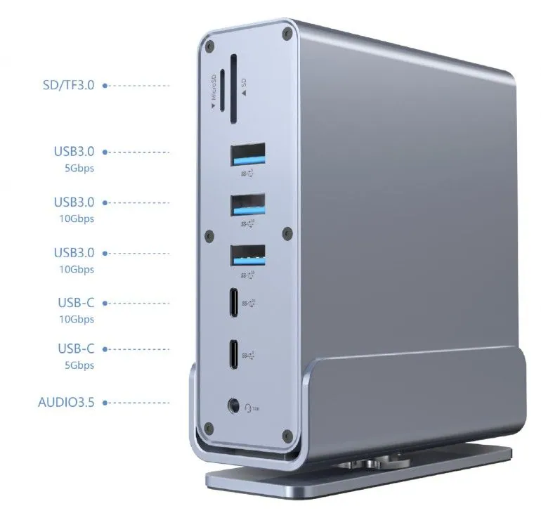 Gembird A-CF-COMBO15-01 USB Type-CF 15-in-1 Multi-Port Adapter Space Grey – 6. kép