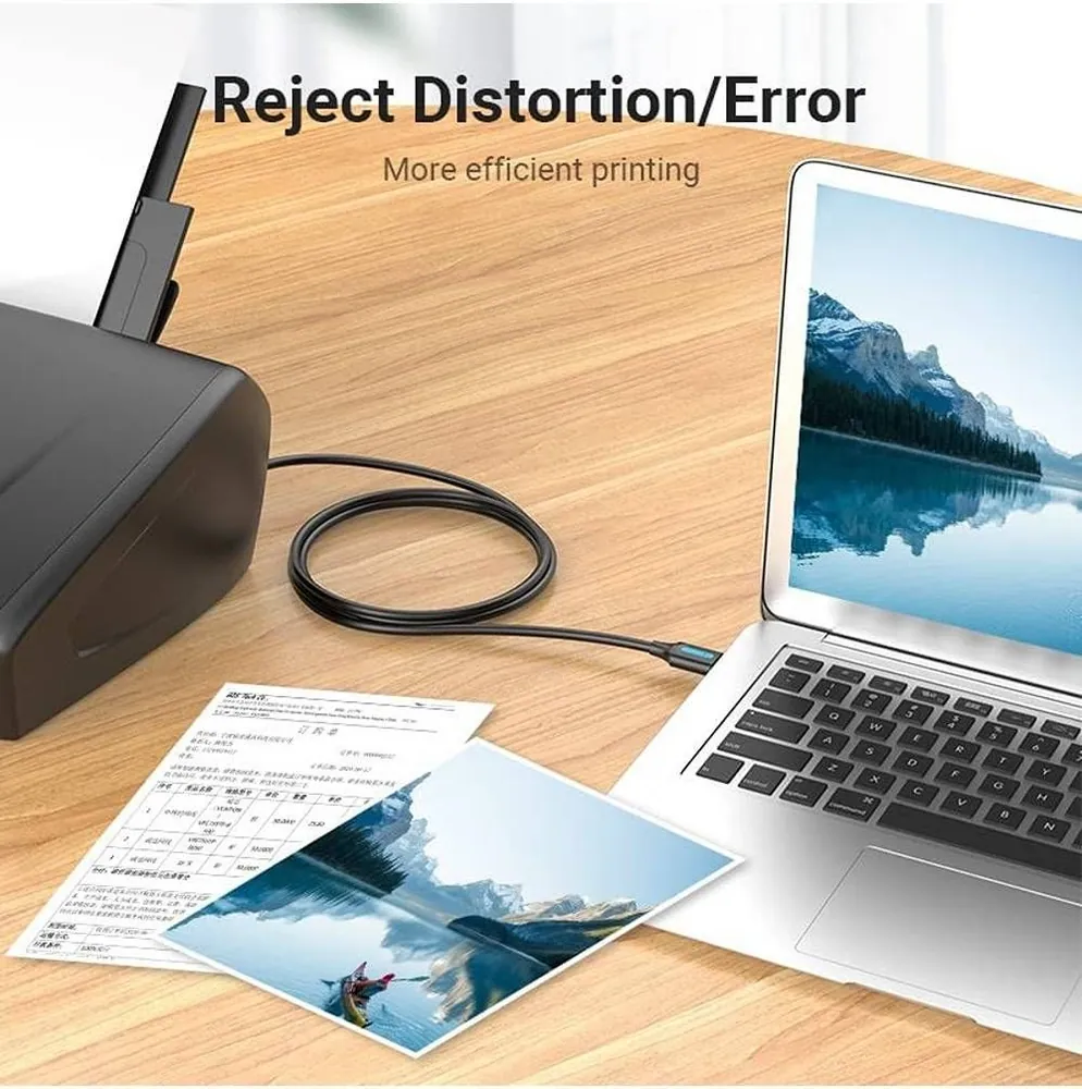 Vention USB 2.0 USB-A to USB-B cable 2m Black – 5. kép