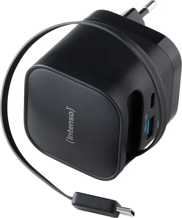 Intenso Compact Fast Charger 65W USB-C/USB-A Black