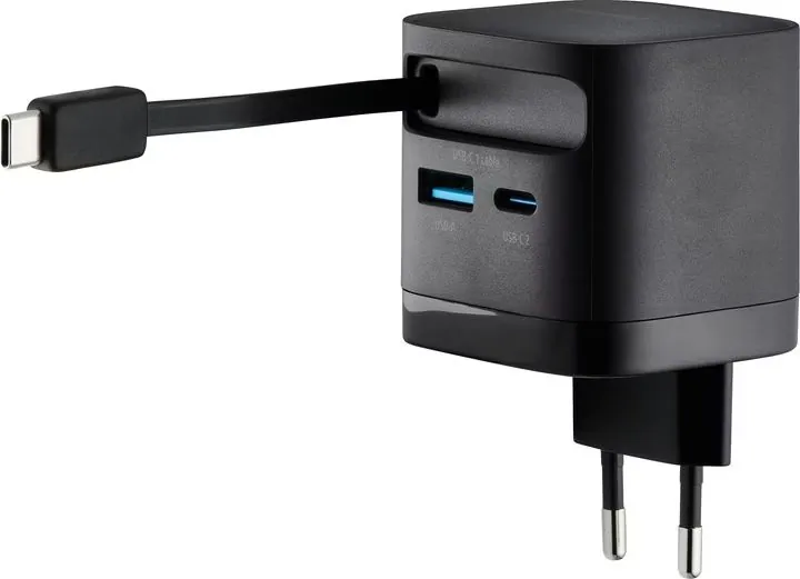 Intenso Compact Fast Charger 65W USB-C/USB-A Black – 2. kép