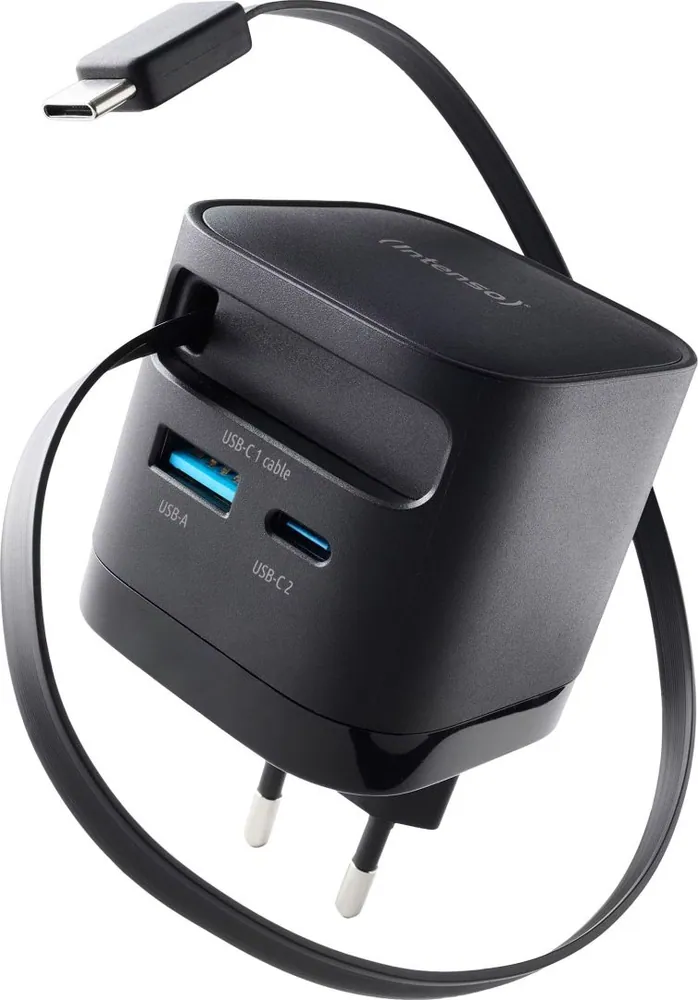 Intenso Compact Fast Charger 65W USB-C/USB-A Black – 3. kép