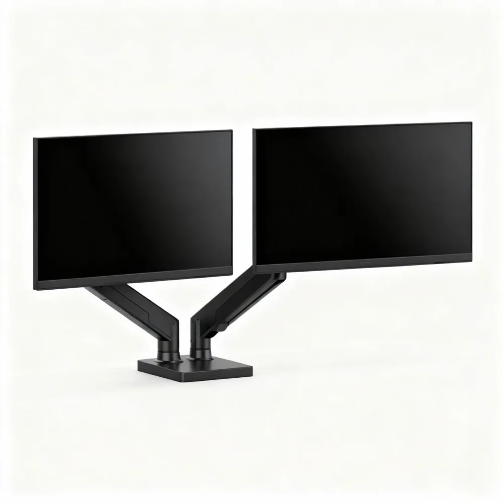 Delight Dupla LCD tartókonzol - karos, teleszkópos - asztallapra rögzíthető – 2. kép