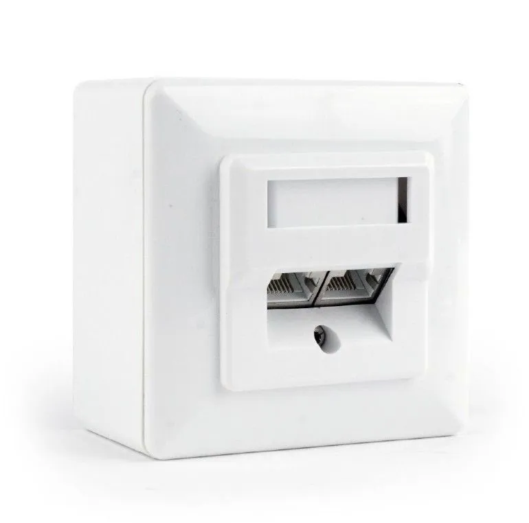 Gembird CAT6 STP 2-port wall mount face plate – 3. kép