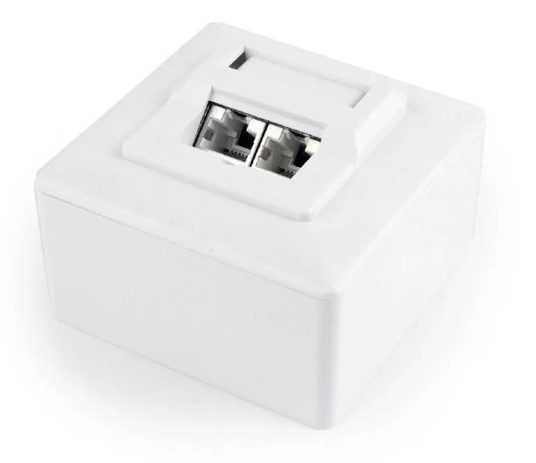 Gembird CAT6 STP 2-port wall mount face plate – 5. kép