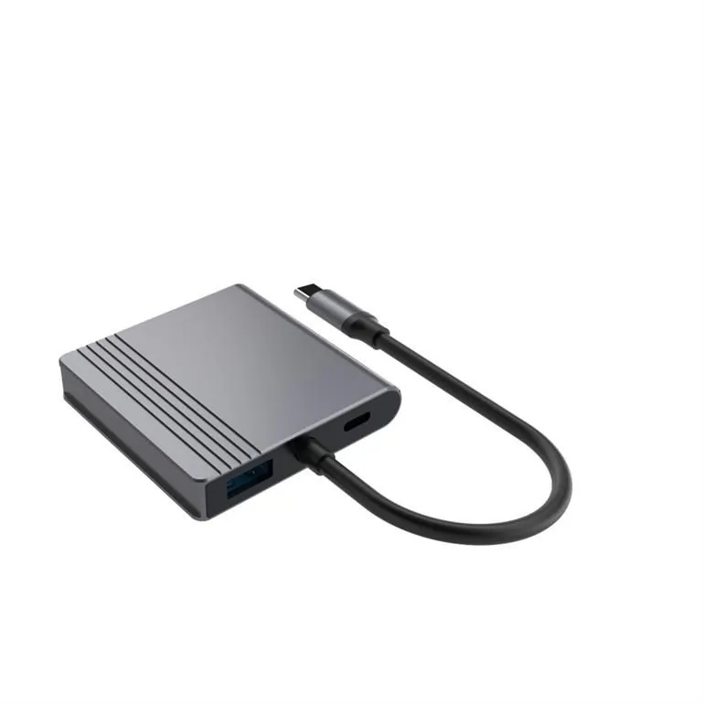 Gembird A-CM-COMBO3-04 USB Type-C 3-in-1 Multi-Port Adapter Space Grey – 2. kép