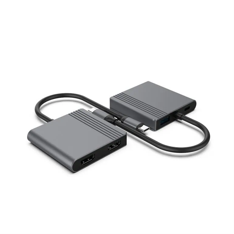 Gembird A-CM-COMBO3-04 USB Type-C 3-in-1 Multi-Port Adapter Space Grey – 4. kép