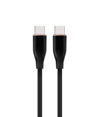 Gembird CC-USB2S-CMCM-1.5M-BK Premium silicon Type-C Power Delivery (PD) charging & data cable 1,5m Black