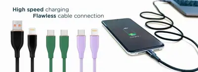 Gembird CC-USB2S-CMCM-1.5M-BK Premium silicon Type-C Power Delivery (PD) charging & data cable 1,5m Black – 2. kép