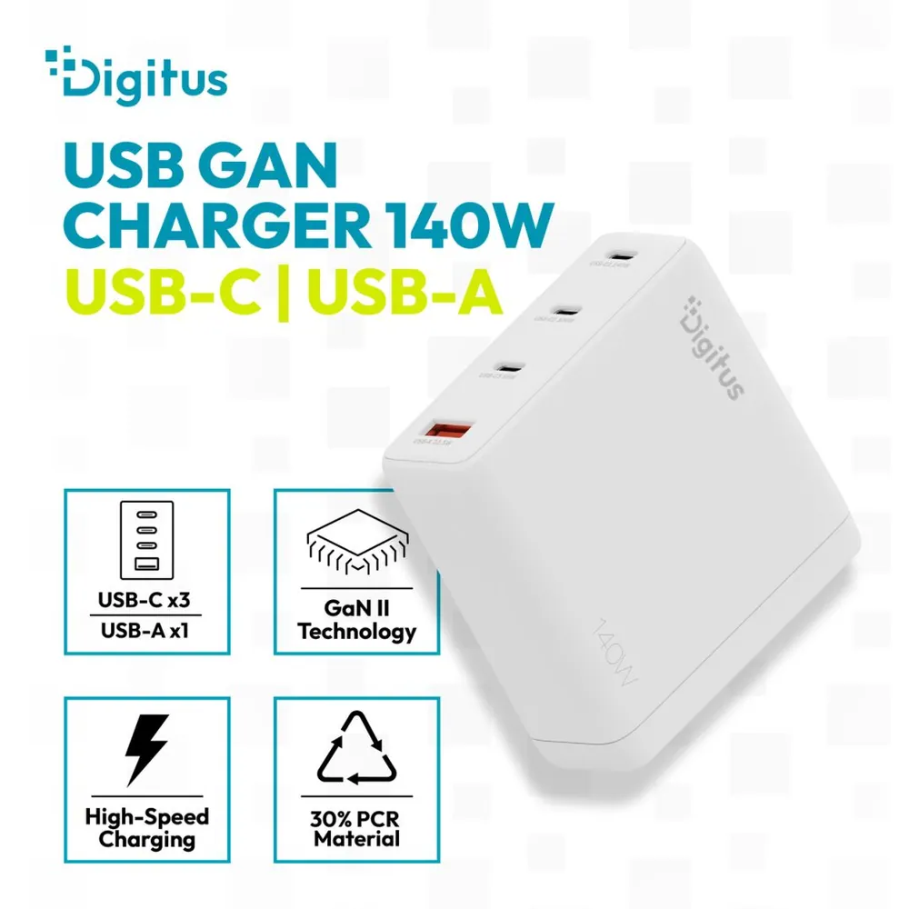 Digitus USB GaN Charger 140W White – 6. kép