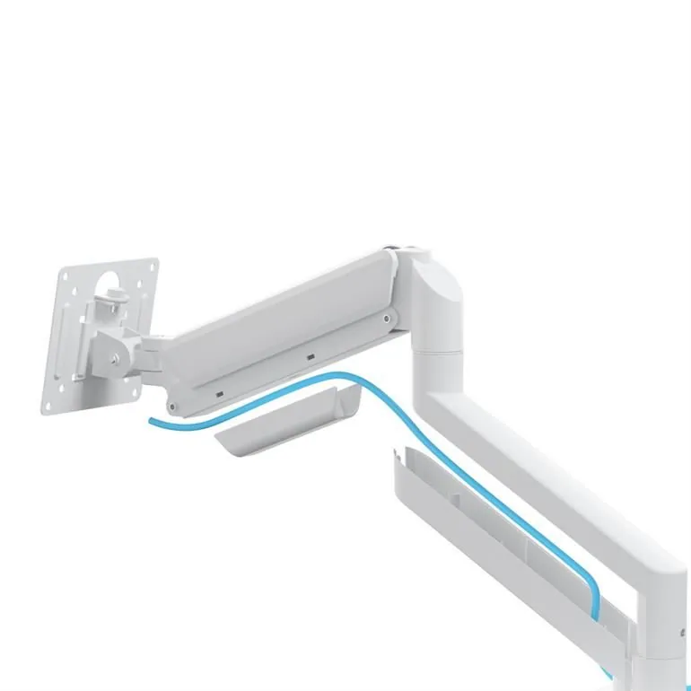 Gembird Desk mounted adjustable double monitor arm 17"-32" White – 11. kép