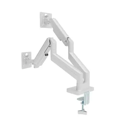 Gembird Desk mounted adjustable double monitor arm 17"-32" White – 2. kép
