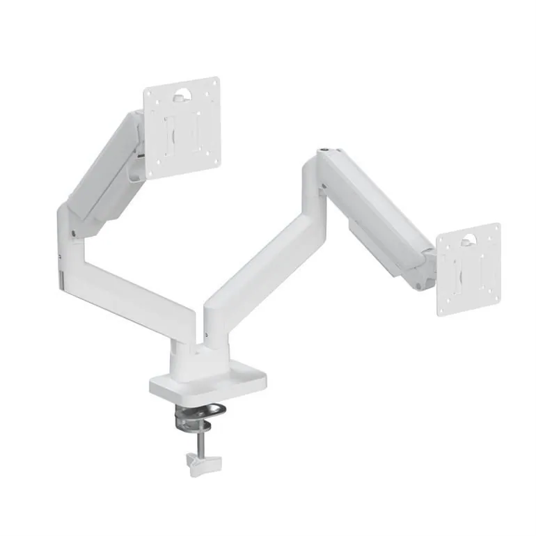 Gembird Desk mounted adjustable double monitor arm 17"-32" White – 6. kép