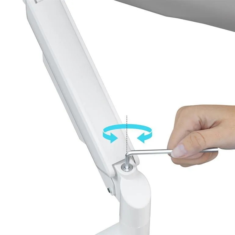 Gembird Desk mounted adjustable double monitor arm 17"-32" White – 7. kép