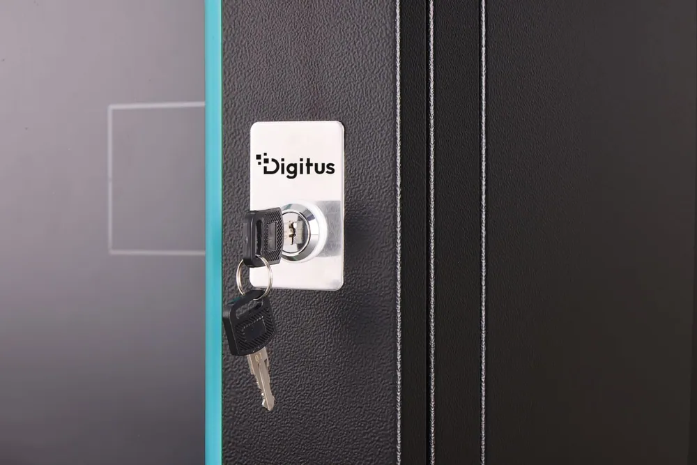 Digitus Dynamic DN-37101 19" 7U Falra szerelhető Rackszekrény Black – 9. kép