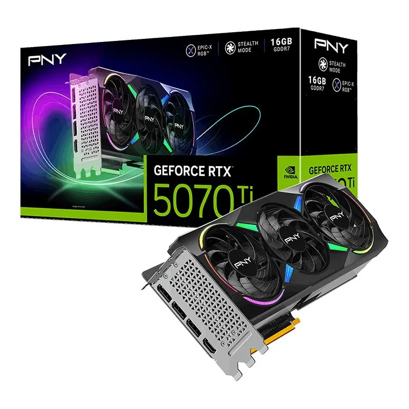 PNY GeForce RTX5070TI 16GB DDR7 Gaming Triple Fan ARGB