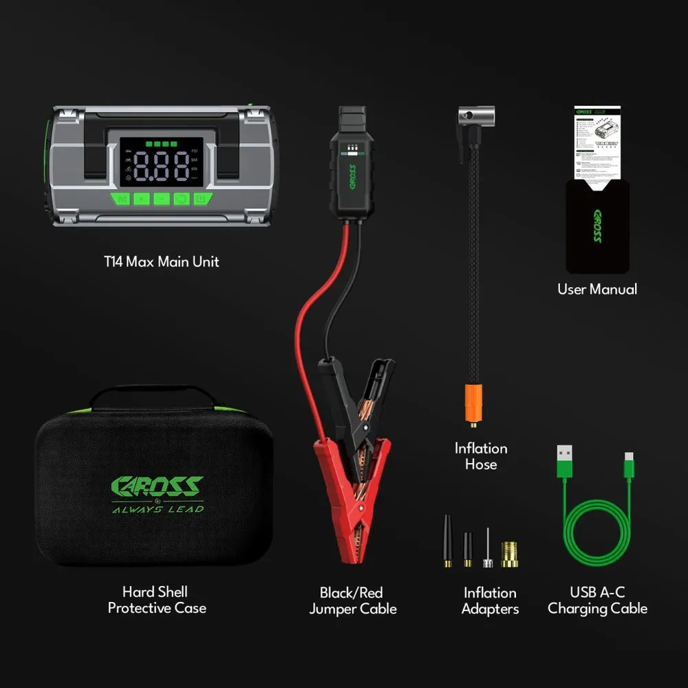 CAROSS T14 Max Jump Starter with Air Compressor – 7. kép