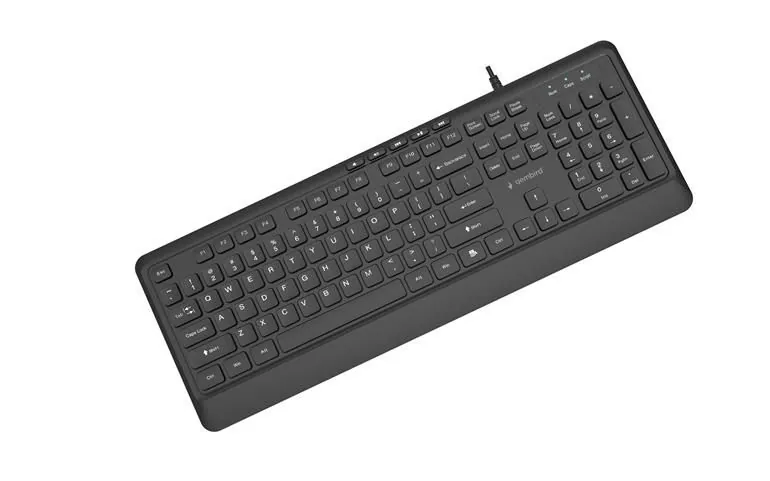Gembird KB-MCH-05 Slim Wired Multimedia Keyboard Black US – 5. kép