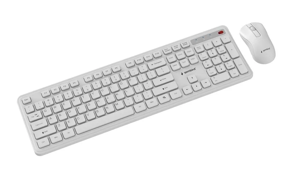 Gembird KBS-WPS-01 Slim Pro Business Wireless Keyboard Combo White US – 2. kép