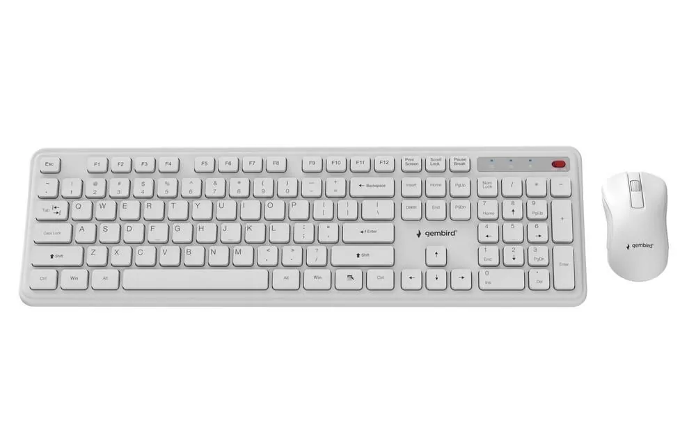 Gembird KBS-WPS-01 Slim Pro Business Wireless Keyboard Combo White US – 3. kép