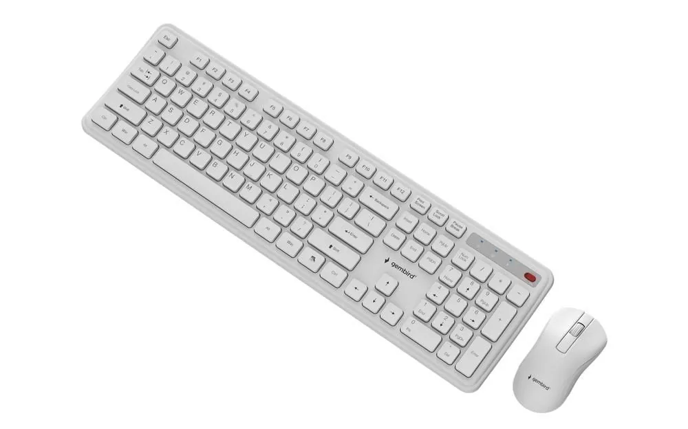 Gembird KBS-WPS-01 Slim Pro Business Wireless Keyboard Combo White US – 4. kép