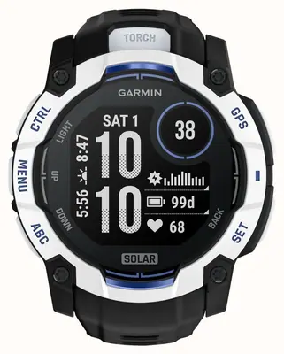 Garmin Instinct 3 50mm Solar Whitestone with Black/Bolt Blue Band – 2. kép