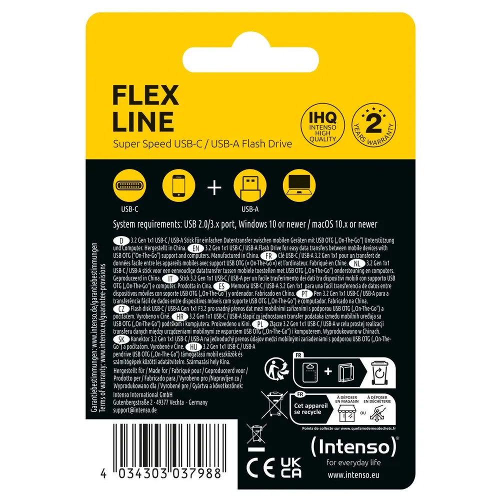 Intenso 128GB Flex Line USB3.2 Black – 4. kép