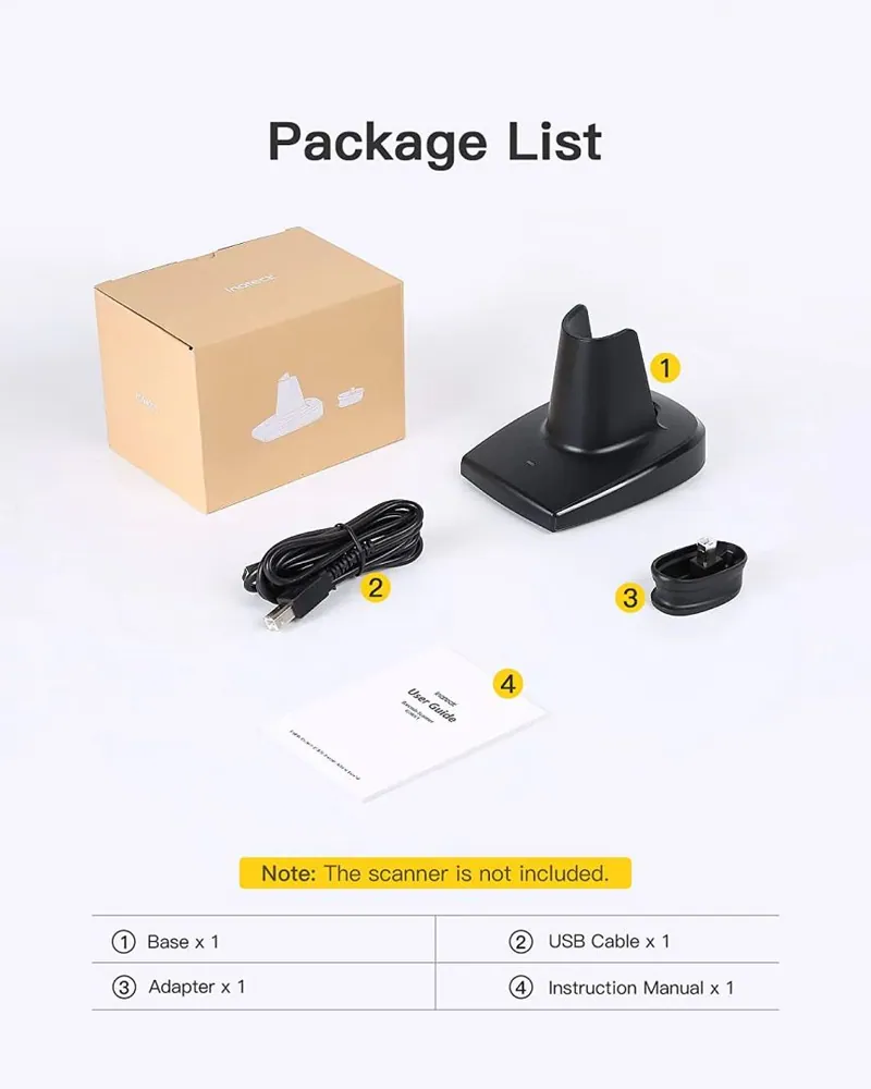 Inateck BS04001 Vonalkódolvasó Dokkoló Black – 3. kép