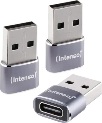 Intenso C480A USB Adapter Gray(3-Pack)