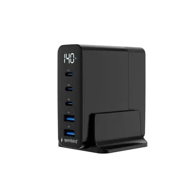 Gembird 5-port 140W GaN USB fast charger Black – 2. kép