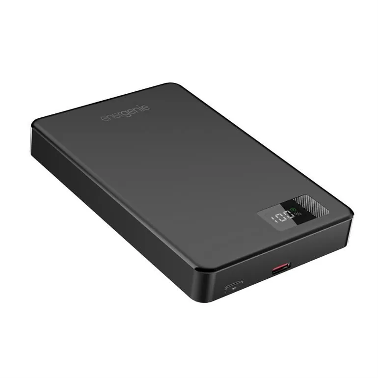Gembird PB10-WPC15M-LCD-01 10000mAh Wireless PowerBank Black – 2. kép