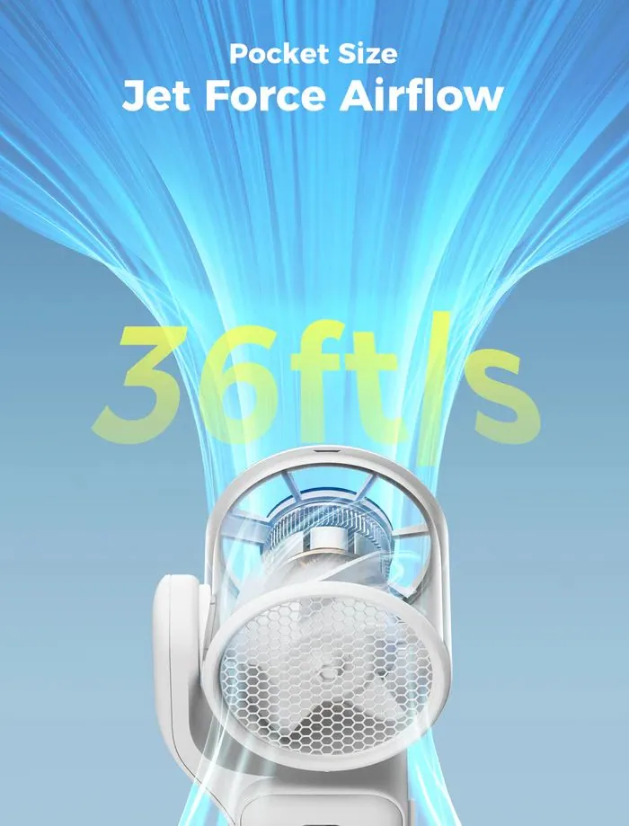 Aecooly Air Gimbal Portable Handheld Fan White – 4. kép