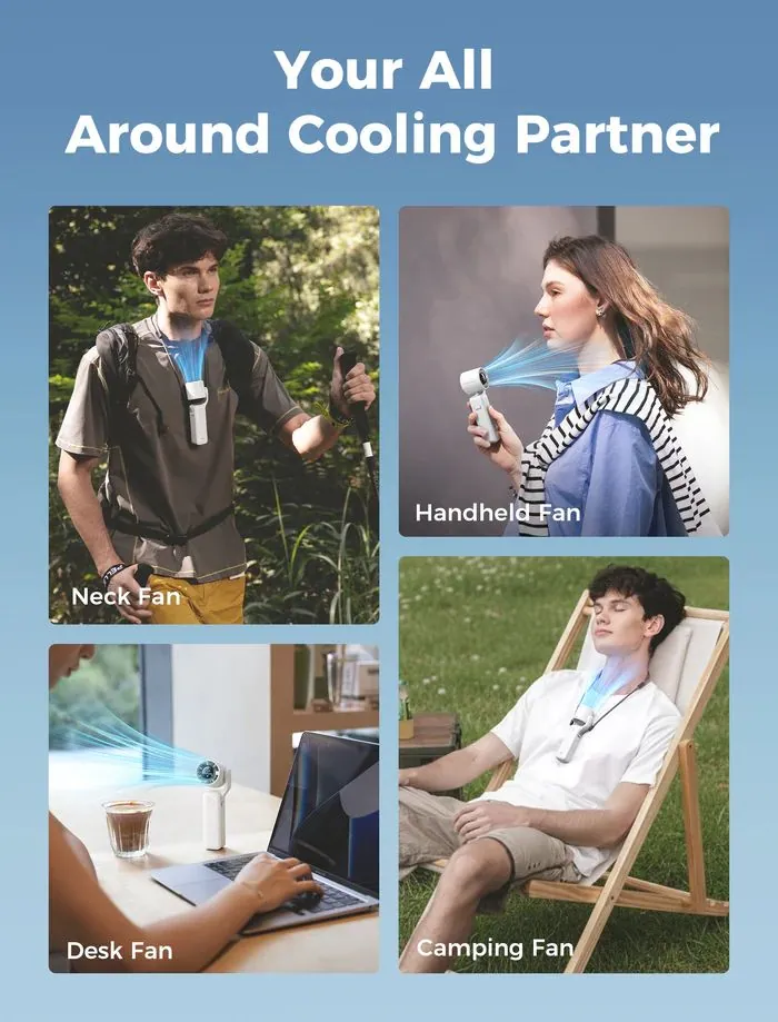 Aecooly Air Gimbal Portable Handheld Fan White – 5. kép