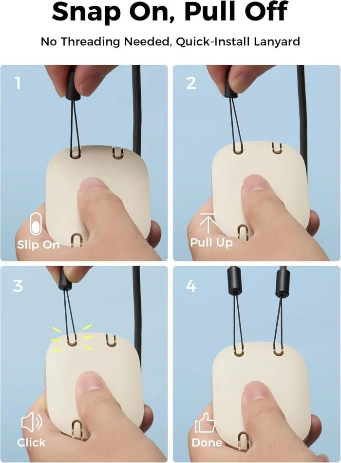 Aecooly Click 01 Mini Portable Neck Fan Beige – 4. kép