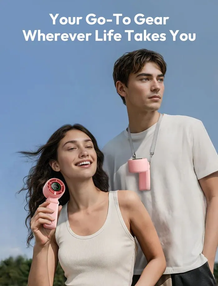 Aecooly Halo 02 Portable Handheld Fan Pink – 6. kép
