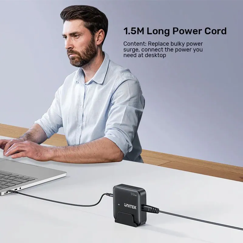 Unitek 70W Desktop GaN Charging Station Black – 5. kép