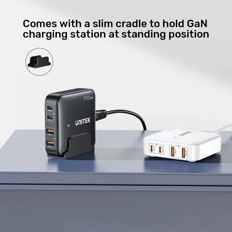 Unitek 70W Desktop GaN Charging Station Black – 6. kép