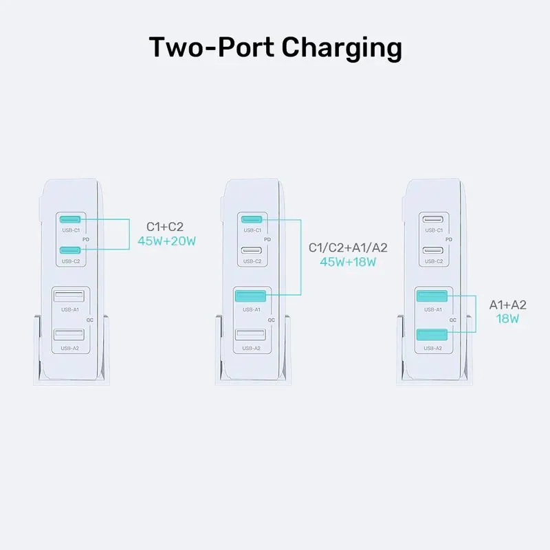 Unitek 70W Desktop GaN Charging Station Black – 8. kép