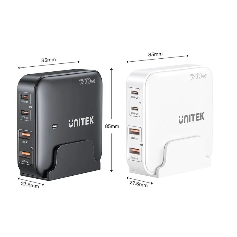 Unitek 70W Desktop GaN Charging Station Black – 9. kép