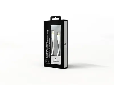Gembird Premium silicon Type-C Power Delivery (PD) charging & data cable 1,5m White – 2. kép