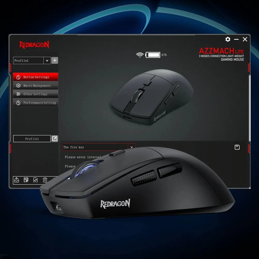 Redragon M618 Lite Wireless Bluetooth Mouse Black – 2. kép