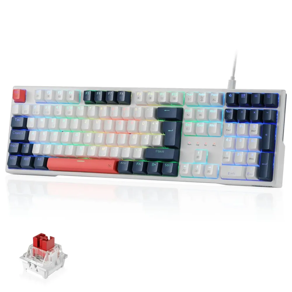Redragon Trundle K668 Meachanical Gaming RGB Keyboard White – 3. kép